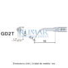 Punta ultrasonidos Woodpecker GD2T compatible Satelec, Profi, TITANIO