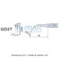 Punta ultrasonidos Woodpecker GD2T compatible Satelec, Profi, TITANIO