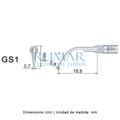 Punta ultrasonidos Woodpecker GS1 compatible Sirona, Profi