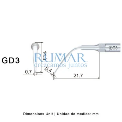 Punta para ultrasonidos GD3 compatible con SATELEC