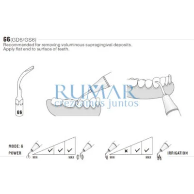Punta ultrasonidos Woodpecker GD6 compatible Satelec, Profi