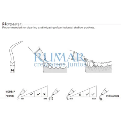 Punta ultrasonidos Woodpecker PD4 compatible Satelec, Perio