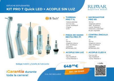Kit Estudiantes PRO T Quick LED +acople sin luz