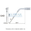 Punta Endo para ultrasonidos Woodpecker E4D compatible EMS diamantada