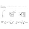 Punta ultrasonidos Woodpecker G30 compatible EMS, Tallado DIAMANTADA