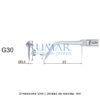 Punta ultrasonidos Woodpecker G30 compatible EMS, Tallado DIAMANTADA