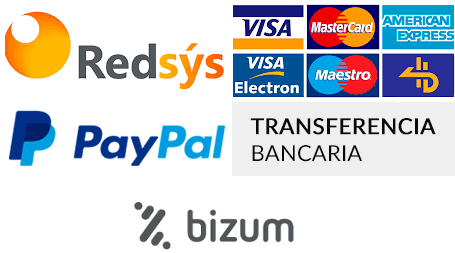 Logo Redsys PayPal Bizum