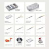 CGF Kit El kit patentado contiene todo el material para la recogida de muestras de sangre y los instrumentos necesarios para facilitar el procesamiento de los componentes sanguíneos sin ningún riesgo de contaminación. También incluye el instrumental necesario para crear membranas de fibrina y para manipular e insertar la matriz de fibrina en el lugar requerido de la forma más óptima.