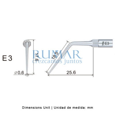 Punta ultrasonidos Woodpecker E3 compatible EMS