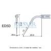 Punta ultrasonidos Woodpecker ED5D compatible Satelec diamantada
