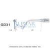 Punta ultrasonidos Woodpecker GD31 compatible SATELEC diamantada