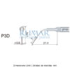 Punta ultrasonidos Woodpecker P3D compatible EMS, Perio