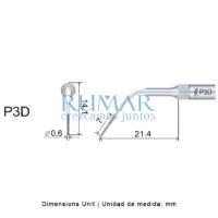 Punta ultrasonidos Woodpecker P3D compatible EMS, Perio