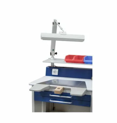 Mesa de trabajo para laboratorio dental con 2 puestos