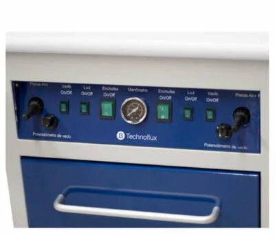 Mesa de trabajo para laboratorio dental con 2 puestos