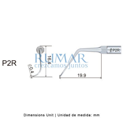 Punta ultrasonidos Woodpecker P2R compatible EMS Perio