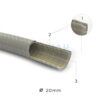 Rollo de 25 metros manguera de aspiración PVC FLEXIBLE PREMIUM ∅20mm