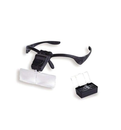 Lupa binocular con montura led y 5 lentes