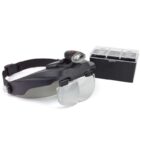 Lupa binocular con visera led y 4 lentes