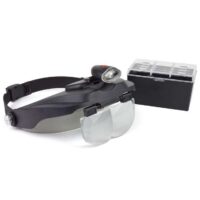 Lupa binocular con visera led y 4 lentes