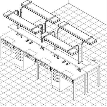 Mobiliario composición laboratorio