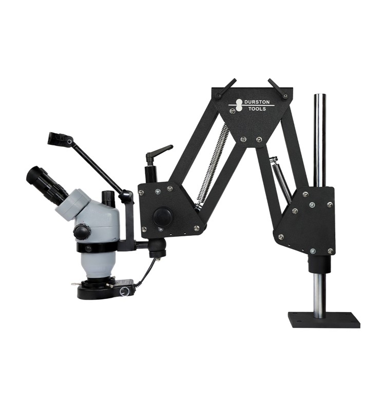 Microscopio profesional triocular Durston t70 con zoom óptico 7x–45x