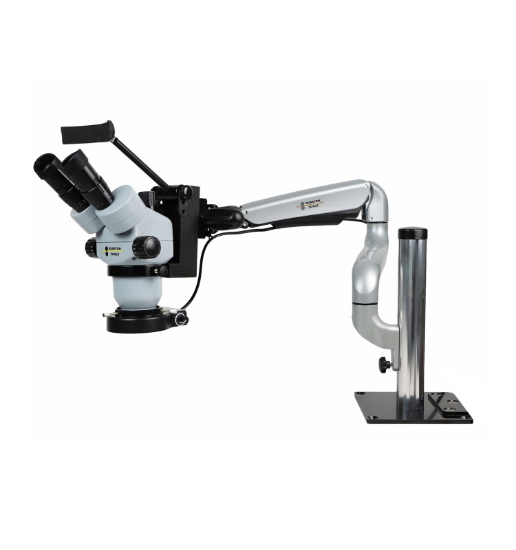 Microscopio profesional triocular Durston t70 con zoom óptico 7x–45x