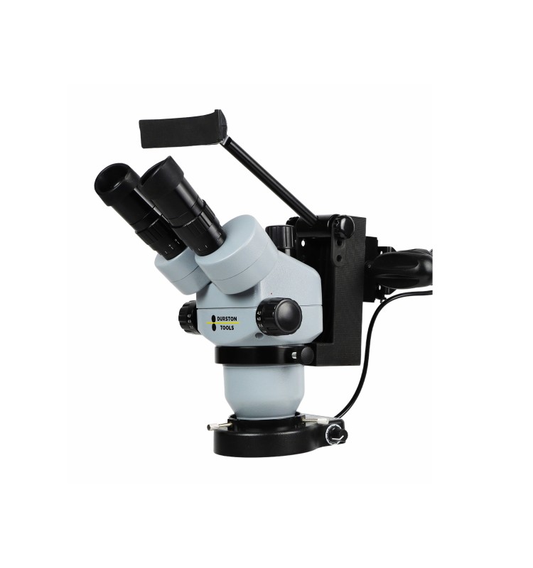Microscopio profesional triocular Durston t70 con zoom óptico 7x–45x
