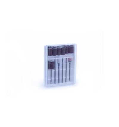 Set de 6 abrasivos montados con eje de 2.35 mm