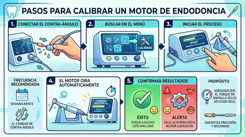 calibración motor de endodoncia