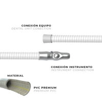 Manguera aspiración quirúrgica PVC Ø16 mm 160 cm con conector A-dec®