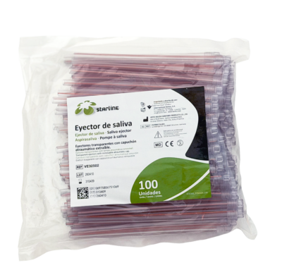 Eyectores de saliva transparentes