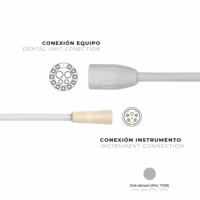Manguera para ultrasonidos Piezolight 6 con conector Cefla compatible con Anthos UPZ7 Stern Weber SC-A3 y Castellini de 120 cm en gris oscuro