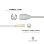 Manguera para ultrasonidos Piezolight 6 con conector Cefla compatible con Anthos UPZ7 Stern Weber SC-A3 y Castellini de 135 cm en gris oscuro