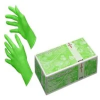 Guantes de nitrilo color verde