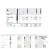 Fresa diamantada FG forma 848 Ø 018 grano medio 6 unidades FG D19 L / 6