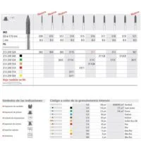 Fresa diamantada FG forma 862 Ø 018 grano grueso 6 unidades FG 312/6 C