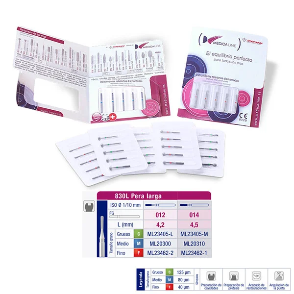 830Lf-014 Fresa FG Diamante Fig 234 Fino 5 uds