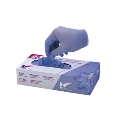 Guantes de nitrilo sin polvo color violeta