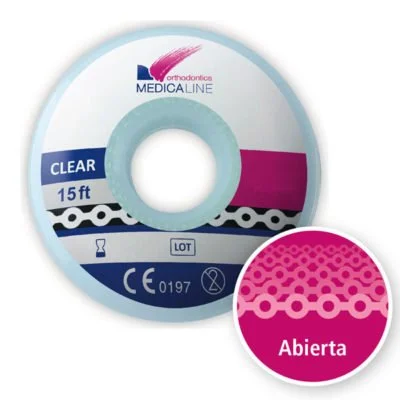 Cadeneta Ml Elástica Clear Abierta 3,5 mm