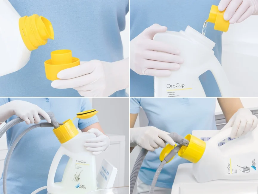 Sistema cerrado para la dosificación y aplicación de Orotol® Plus yMD 555