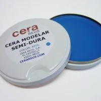 Cera de modelado Semi-Dura Azul Claro En Tarrina 50 g