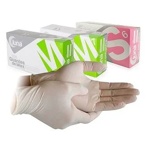 Guantes Latex Luna con polvo100u