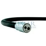 Manguera TKD para turbina sin luz, 4 orificios, open end, 200cm, color negro